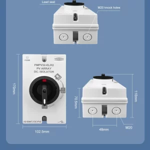 Водоустойчив ключ за фотоволтаици 4P PV DC 1200V 32A IP66