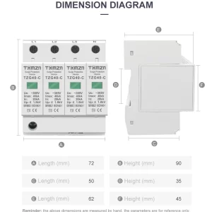 3P+N Трифазен катоден отводител 20-40KA 275V / 385V / 420V