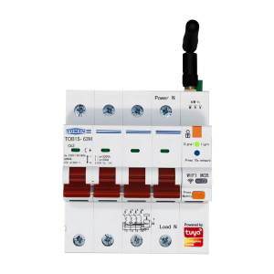 TOB1S-63M 4P 400V 63A TUYA/Smartlife WIFI автоматичен прекъсвач с дистанционно управление, защита от пренапрежение и ток