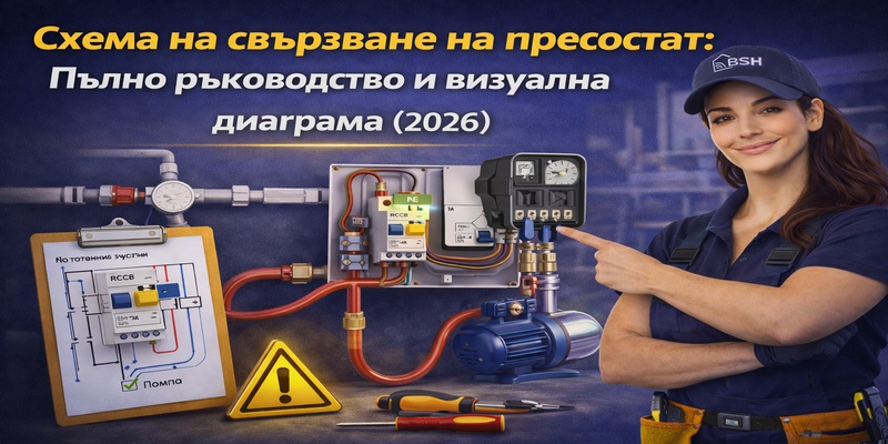 Схема на свързване на пресостат