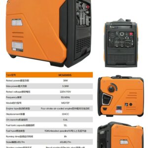 Безшумен инверторен бензинов генератор 5.5 kW